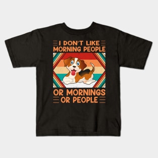 I don't like morning people or mornings or people (vol-10) Kids T-Shirt